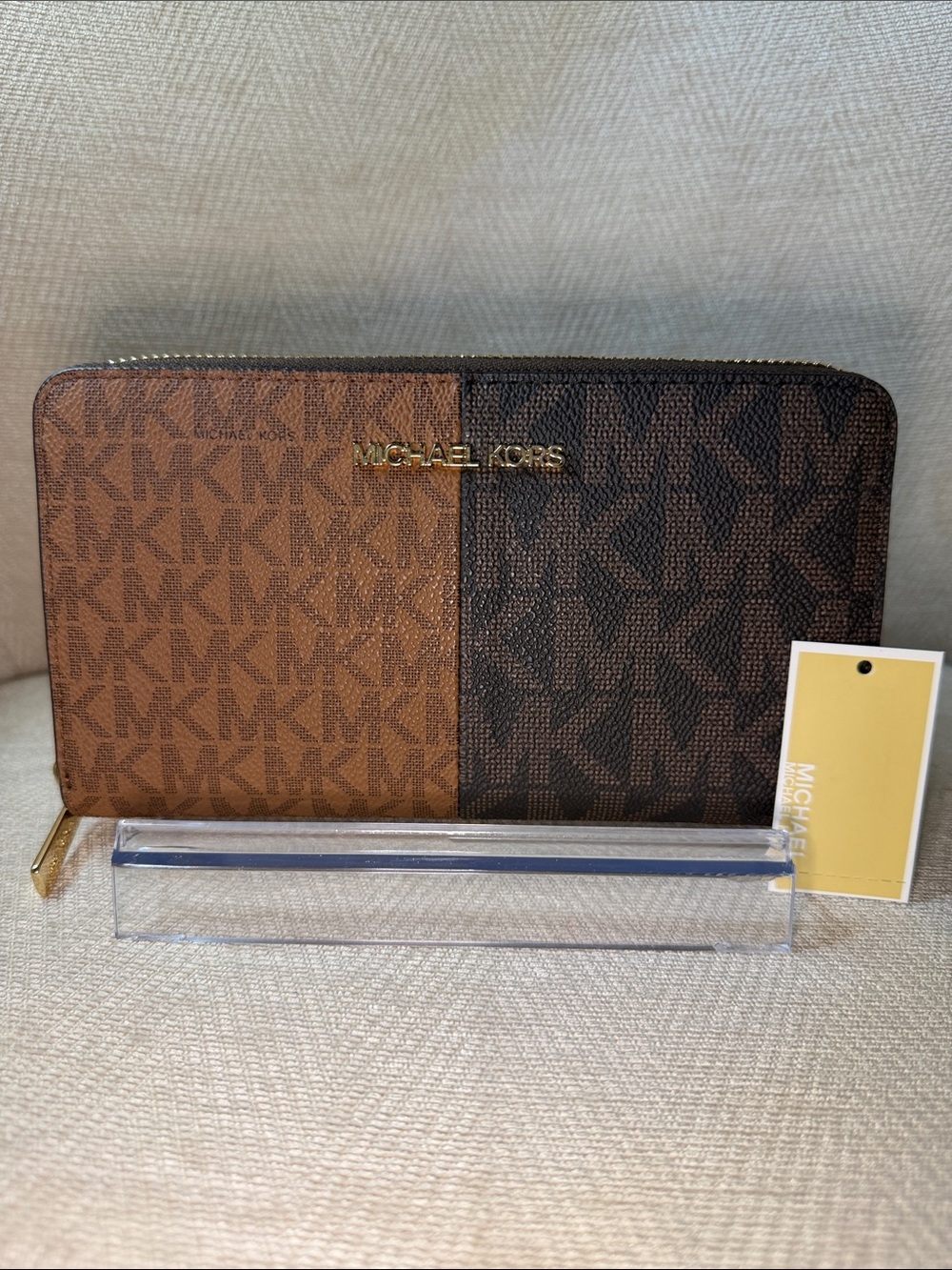 Michael Kors Two-Tone Brown and Brown Wallet
